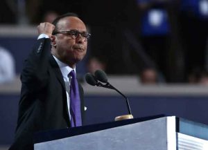 PHILADELPHIA, PA - JULY 25: Rep. Luis Gutiérrez (D-Ill) delivers remarks on the first day of the Democratic National Convention at the Wells Fargo Center, July 25, 2016 in Philadelphia, Pennsylvania. An estimated 50,000 people are expected in Philadelphia, including hundreds of protesters and members of the media. The four-day Democratic National Convention kicked off July 25. (Photo by Jessica Kourkounis/Getty Images)