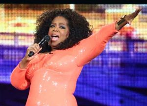 MELBOURNE, AUSTRALIA - DECEMBER 02: Oprah Winfrey on stage during her An Evening With Oprah tour on December 2, 2015 in Melbourne, Australia. (Photo by Scott Barbour/Getty Images)
