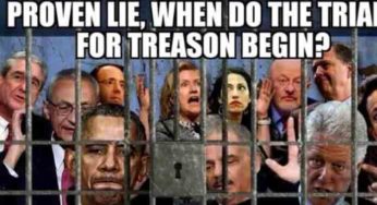 Donald Trump Shares Meme Of Barack Obama, Rod Rosenstein & Clintons Behind Prison Bars For ‘Treason’ [PHOTO]