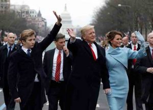 Donald, Barron & Melania Trump