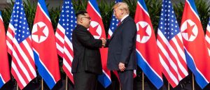 Kim Jong-un with Donald Trump