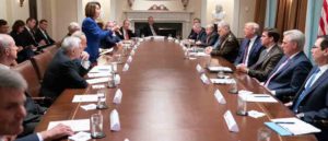 Nancy Pelosi meets with Trump, White House and Democratic officials to discuss withdrawal of U.S. troops from Syria (Photo: Twitter)