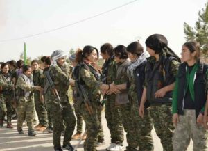 YPJ Kurdish fighters