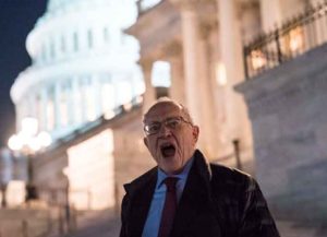 WASHINGTON, DC - JANUARY 29: Attorney Alan Dershowitz, a member of President Donald Trump's legal team, leaves the U.S. Capitol following continuation of the impeachment trial in the Senate January 29, 2020 in Washington, DC.