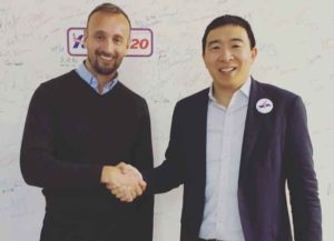 uPolitics.com Founder Erik Meers with former Democratic presidential candidate Andrew Yang after his uInterview.