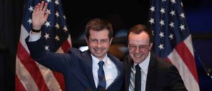 OUTH BEND, INDIANA - MARCH 01: With his husband Chasten by his side, former South Bend, Indiana Mayor Pete Buttigieg announces he is ending campaign to be the Democratic nominee for president during a speech at the Century Center on March 01, 2020 in South Bend, Indiana. Buttigieg was the first openly-gay candidate for president.