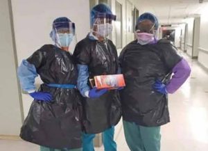 New York Nurses Wear Garbage Bags To Protect Themselves Against Coronavirus Due To Protective Gear Shortage