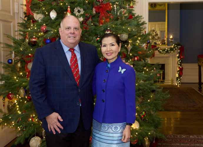 Maryland Gov. Larry Hogan (R) and wife Yumi Hogan