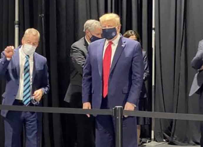 Trump Wore Face Mask With Presidential Seal For Part Of Ford Plant Tour, Then Removed It