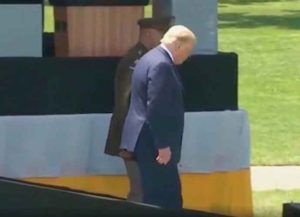 WATCH: Trump's Health Questioned As He Struggles Walking Down Ramp At West Point Graduation, President Defends His Health