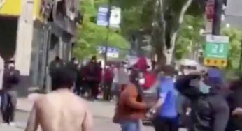 WATCH: Naked Man Starts Fighting People On New York Sidewalk During George Floyd Protests