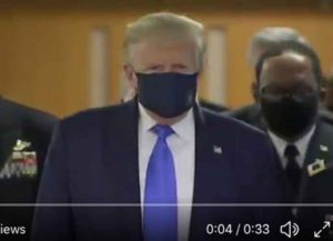 Trump Wears A Mask At A Public Event For The First Time During Trip To Walter Reed Medical Center