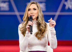 NATIONAL HARBOR, MD - FEBRUARY 28: Laura Trump, President Donald Trumps daughter in-law and member of his 2020 reelection campaign, speaks on stage with Brad Parscale , campaign manager for Trump's 2020 reelection campaign, during the Conservative Political Action Conference 2020 (CPAC) hosted by the American Conservative Union on February 28, 2020 in National Harbor, MD. (Photo: Getty)