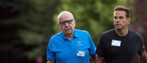 SUN VALLEY, ID - JULY 13: (L to R) Rupert Murdoch, executive chairman of News Corp and chairman of Fox News, and Lachlan Murdoch, co-chairman of 21st Century Fox, walk together as they arrive on the third day of the annual Allen & Company Sun Valley Conference, July 13, 2017 in Sun Valley, Idaho. Every July, some of the world's most wealthy and powerful businesspeople from the media, finance, technology and political spheres converge at the Sun Valley Resort for the exclusive weeklong conference. (Image: Getty)
