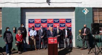 Trump Campaign Hosts Press Conference In Parking Lot Between A Sex Shop & Crematorium