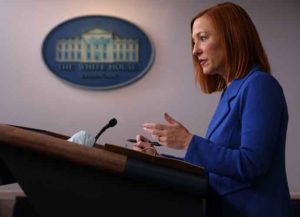 WASHINGTON, DC - FEBRUARY 02: White House Press Secretary Jen Psaki answers reporters' questions during the daily news briefing at the White House February 02, 2021 in Washington, DC. Psaki talked to reporters about President Joe Biden's plan to sign several executive orders related to immigration. (Photo by Chip Somodevilla/Getty Images)