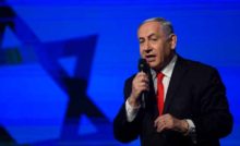 JERUSALEM, ISRAEL - JANUARY 21: Israeli Prime Minister, Benjamin Netanyahu speaks at a Likud Party campaign rally on January 21, 2020 in Jerusalem, Israel. Israel to hold third election in less than a year after politicans faild to form a coalition. (Photo by Amir Levy/Getty Images)