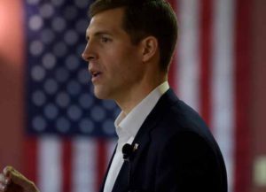 HOUSTON, PA - JANUARY 13: Democrat Conor Lamb, a former U.S. attorney and US Marine Corps veterans running to represent Pennsylvania's 18th congressional district, speaks to an audience at the American Legion Post 902 on January 13, 2018 in Houston, Pennsylvania in the southwestern corner of the state. President Donald Trump plans to visit Pennsylvania's 18th Congressional District next week in a bid to help Lamb's republican opponent, Rick Saccone. (Photo by Jeff Swensen/Getty Images)