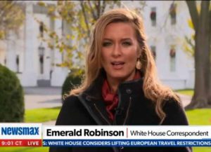 Newsmax's Emerald Robinson (Image: YouTube)