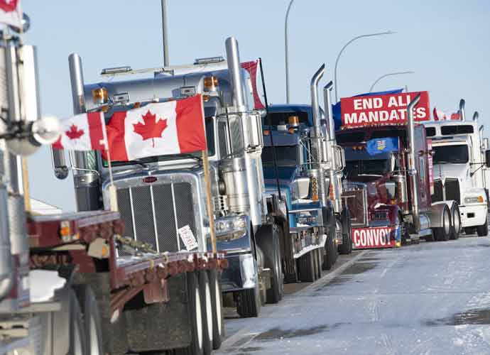 D.C. Trucker Convoy Blocks Highway Traffic Protesting Covid-19 Restrictions