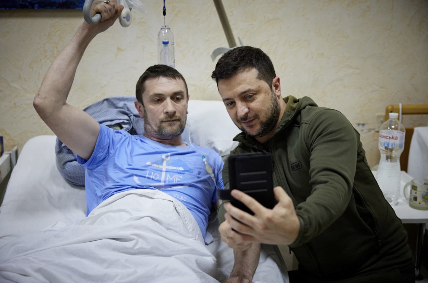 Zelensky Visits Wounded Ukrainian Soldiers In Hospital