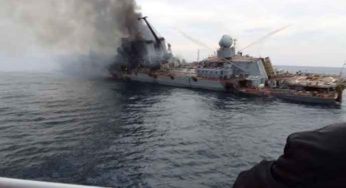 Russian Warship Moskva Seen Sinking In New Video