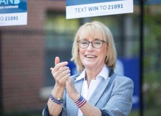 DOVER, NH - SEPTEMBER 10: Incumbent Democratic Senate candidate, U.S. Sen. Maggie Hassan (D-NH) speaks during a campaign canvas kickoff event on September 10, 2022 in Dover, New Hampshire. Hassan is running for Senate reelection this year in New Hampshire and her Republican opponent will be chosen in the upcoming GOP primary. (Photo by Scott Eisen/Getty Images)