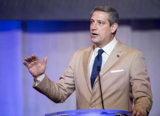 COLUMBIA, SC - JUNE 22: Democratic presidential candidate, Rep. Tim Ryan (D-OH) speaks to the crowd during the 2019 South Carolina Democratic Party State Convention on June 22, 2019 in Columbia, South Carolina. Democratic presidential hopefuls are converging on South Carolina this weekend for a host of events where the candidates can directly address an important voting bloc in the Democratic primary. (Photo by Sean Rayford/Getty Images)