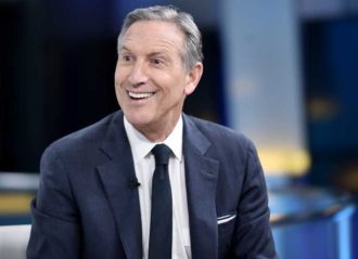 NEW YORK, NY - APRIL 02: (EXCLUSIVE COVERAGE) Former chairman and CEO of Starbucks, and United States 2020 presidential candidate Howard Schultz visits Fox & Friends at Fox News Channel Studios on April 2, 2019 in New York City. (Photo by Steven Ferdman/Getty Images)