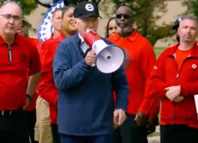 Biden Joins Picket Line To Encourage Striking Auto Workers In Michigan