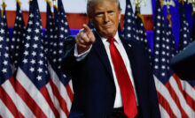 WEST PALM BEACH, FLORIDA - NOVEMBER 06: Republican presidential nominee, former U.S. President Donald Trump arrives to speak during an election night event at the Palm Beach Convention Center on November 06, 2024 in West Palm Beach, Florida. Americans cast their ballots today in the presidential race between Republican nominee former President Donald Trump and Vice President Kamala Harris, as well as multiple state elections that will determine the balance of power in Congress. (Photo by Chip Somodevilla/Getty Images)