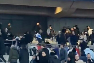 VIDEO: Fights Break Out In Stand During France-Israel Match
