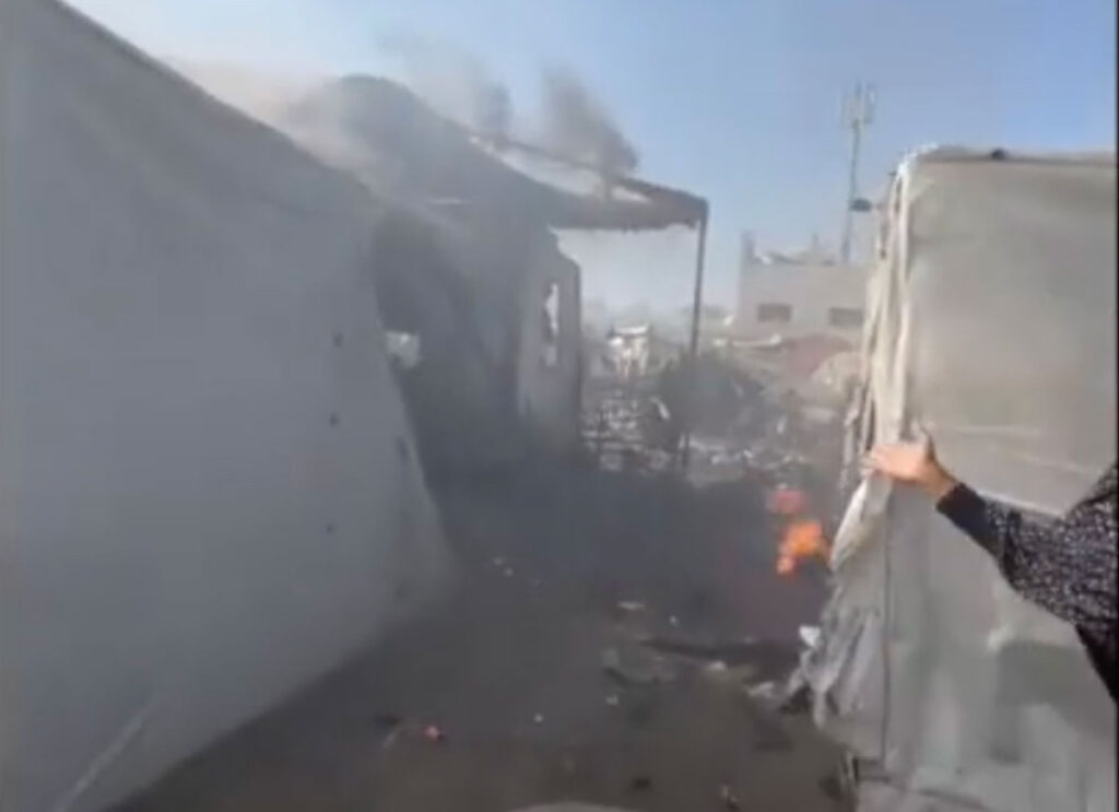 VIDEO: Israeli Forces Strike Tent Shelter Outside Gaza Hospital