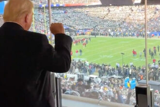 VIDEO: Donald Trump Waves To Crowd At Navy-Army Game