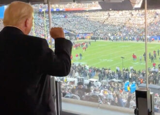 VIDEO: Donald Trump Waves To Crowd At Navy-Army Game