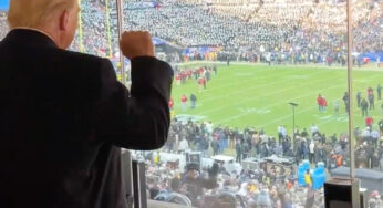 VIDEO: Donald Trump Waves To Crowd At Navy-Army Game