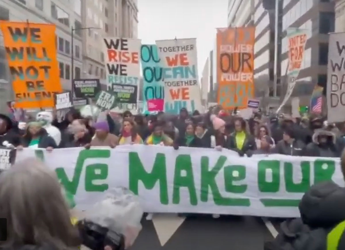 VIDEO: Anti-Trump Demonstrators Gather In D.C. For Peoples March Ahead Of Inauguration