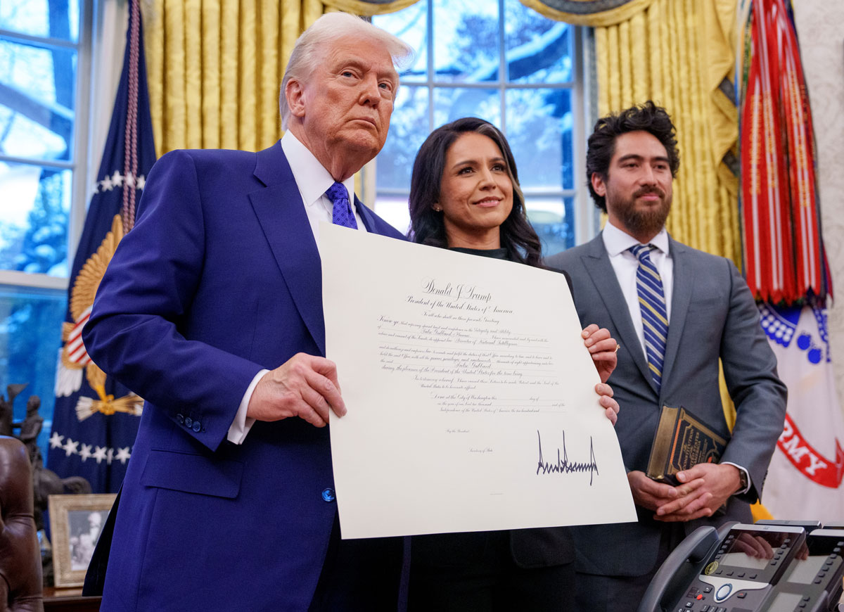 VIDEO: Tulsi Gabbard Sworn In As Director of National Intelligence In The Oval Office