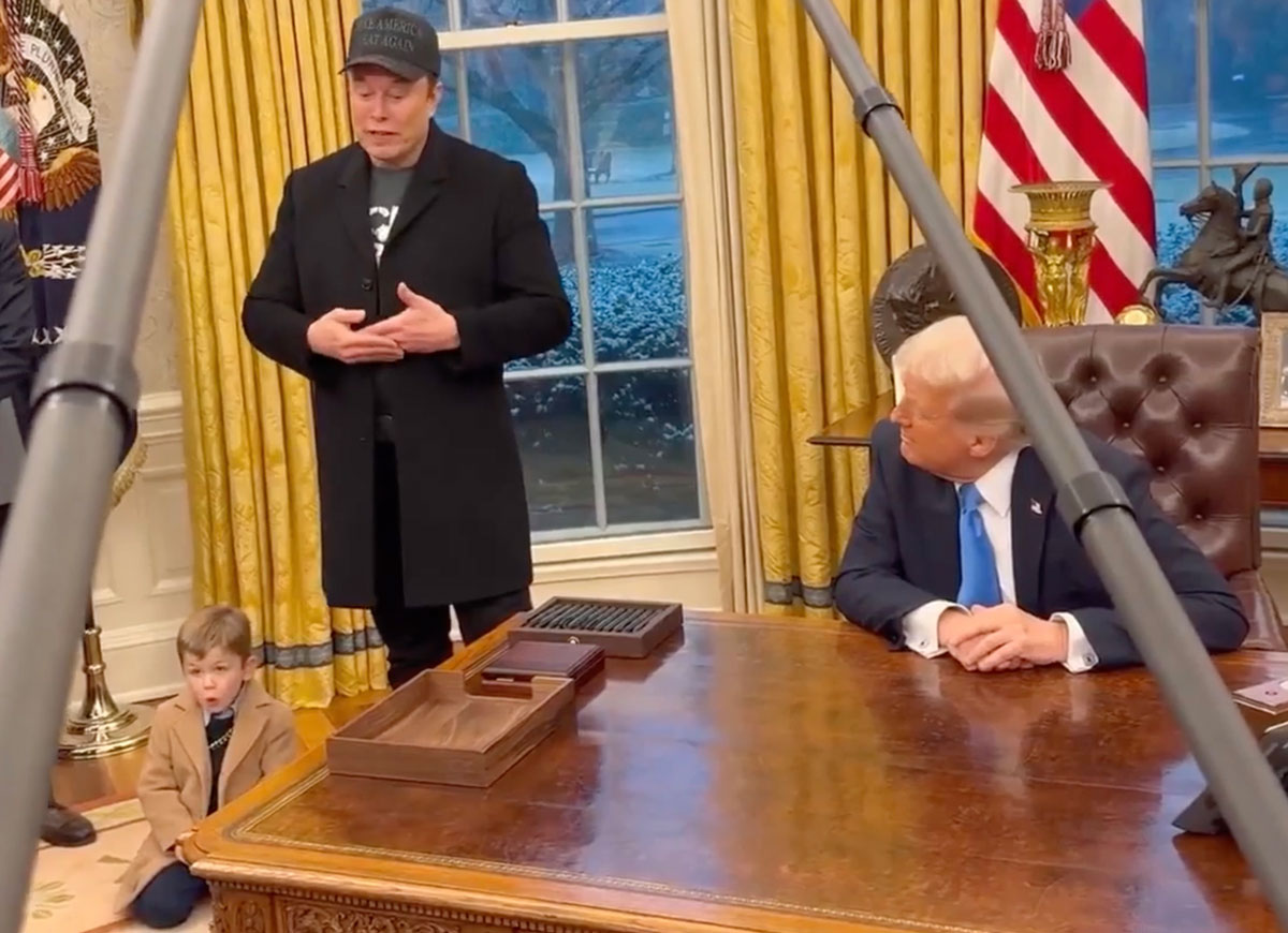 VIDEO: Elon Musk’s Son, X, Attends Oval Office Ceremony As Trump Signs Executive Order Giving His Dad More Power Over Federal Workforce