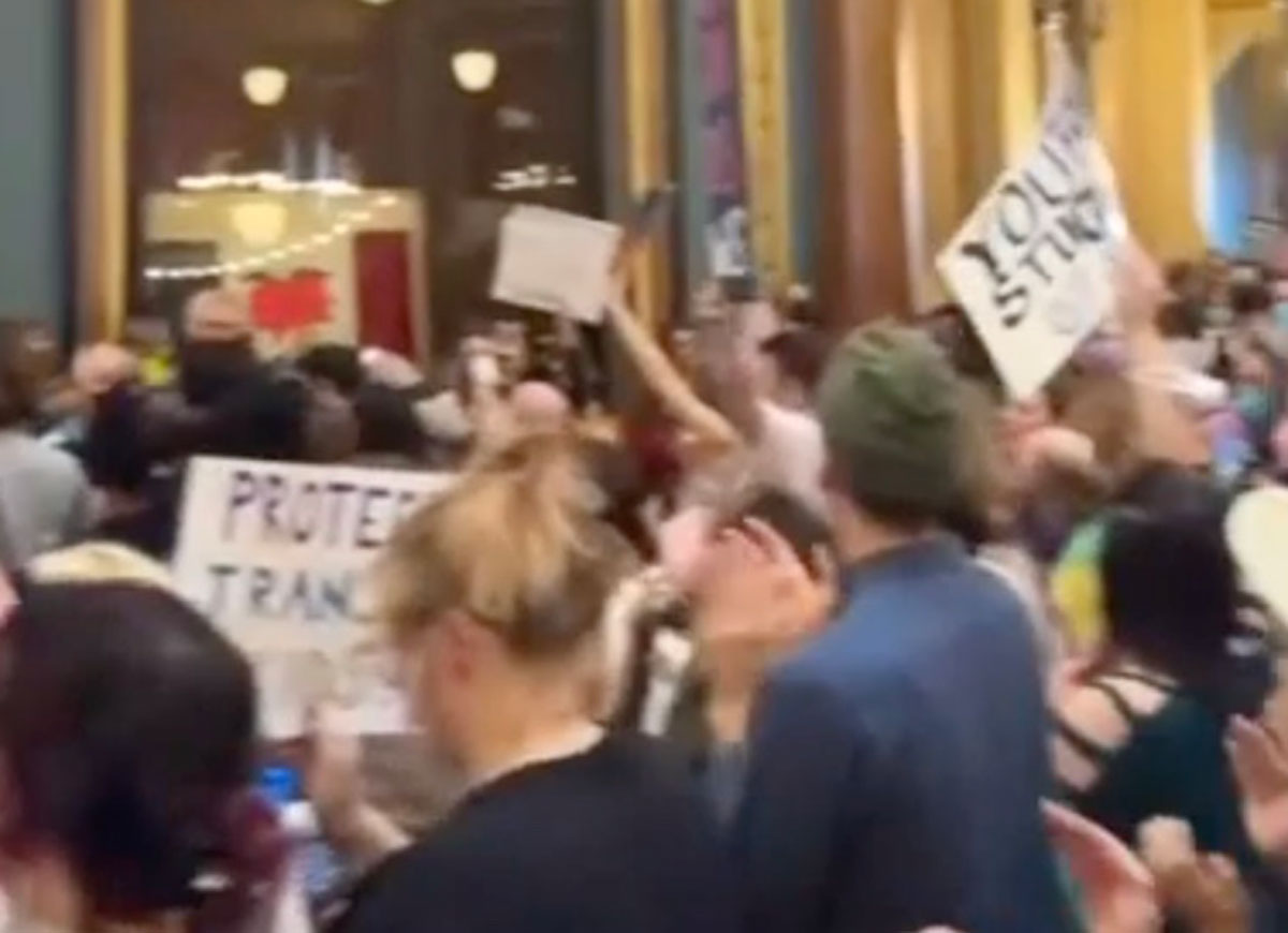 VIDEO: Iowans Crowd Capitol To Protest Vote To Remove Transgender Protections From Civil Rights Act