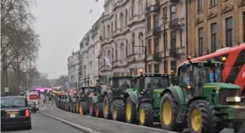 VIDEO: Tractors Block Busy London Streets During Major Tax Protest