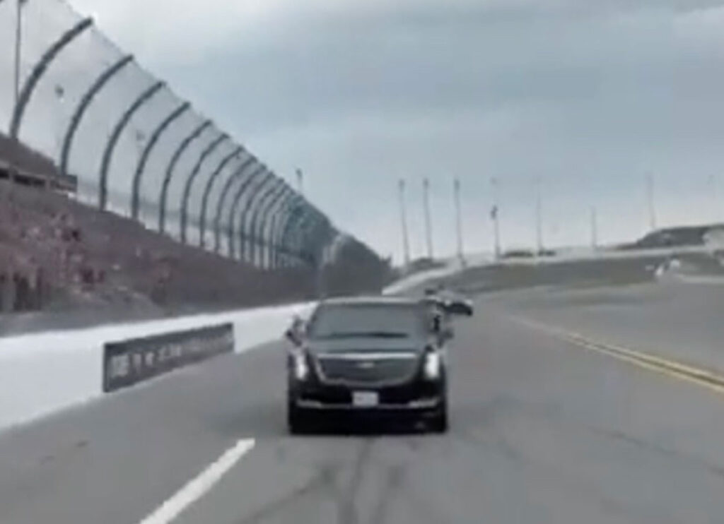 VIDEO: Trump Laps NASCAR Track In Presidential Limousine ‘The Beast’