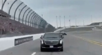 VIDEO: Trump Laps NASCAR Track In Presidential Limousine ‘The Beast’