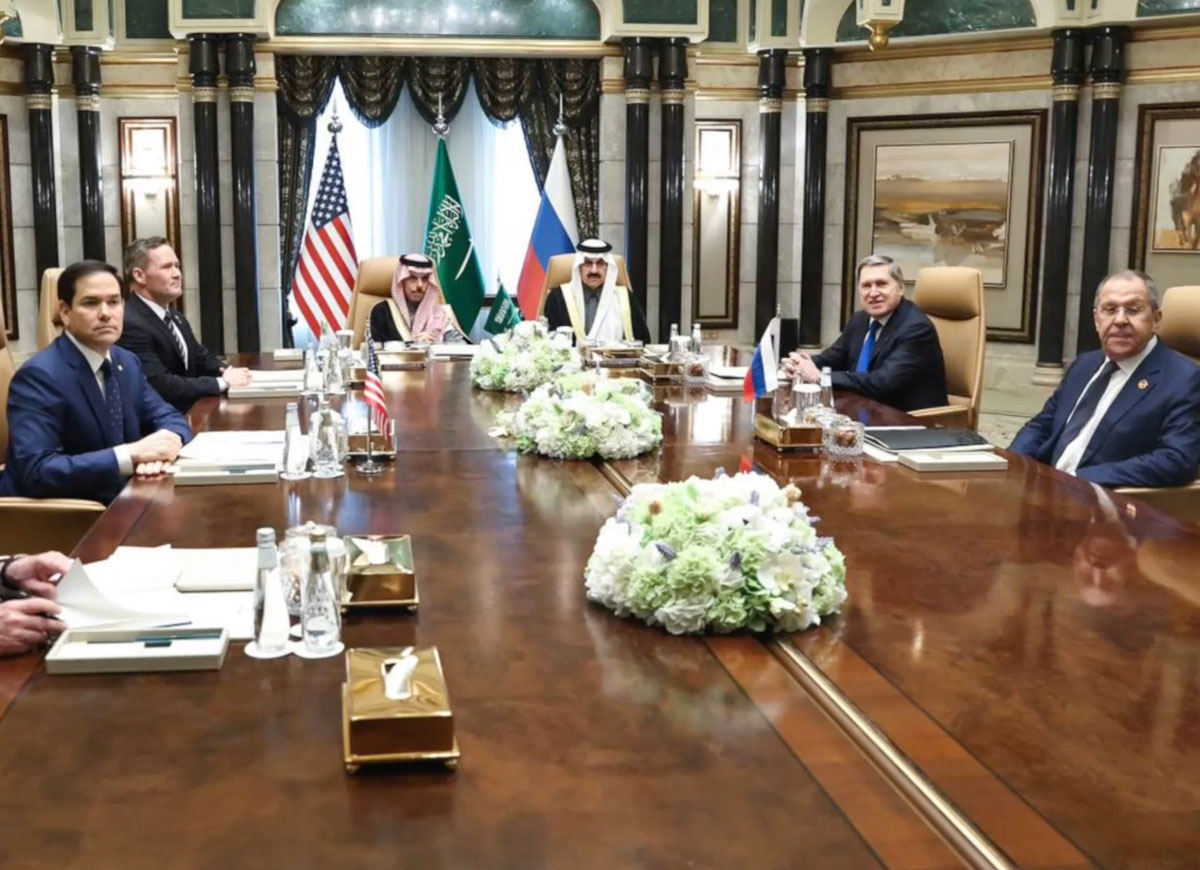 VIDEO: U.S. & Russian Officials Meet In Saudi Arabia To Discuss Ending War In Ukraine