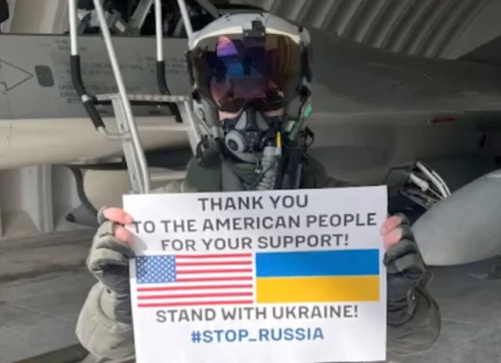 VIDEO: Ukrainian F-16 Pilot Posts ‘Thank You’ Video To American People
