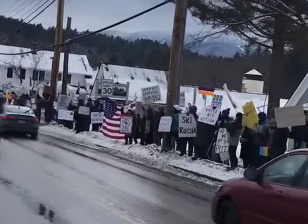 VIDEO: Protesters Line Vermont Road As Vice President JD Vance & Family Head To Ski Resort