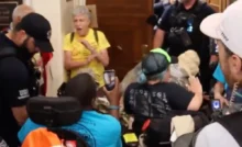 26 disabled protesters arrested after disrupting House hearing over GOP plan to slash Medicaid (Credit: Social Security Works via Storyful)