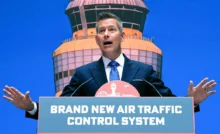 WASHINGTON, DC - MAY 08: U.S. Secretary of Transportation Sean Duffy speaks at an event unveiling a new U.S. air traffic control system at the Department of Transportation on May 08, 2025 in Washington, DC. Under the new plan the FAA will replace and improve antiquated infrastructure including radar systems, software, hardware and telecommunications networks to improve safety and reduce delays. (Photo by Win McNamee/Getty Images)