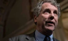 WASHINGTON, DC - JANUARY 30: Senator Sherrod Brown (D-OH) speaks to the press in the U.S. Capitol during a break on the second day that Senators have the opportunity to ask questions during impeachment proceedings against U.S. President Donald Trump on January 30, 2020 in Washington, DC. (Image: Getty)
